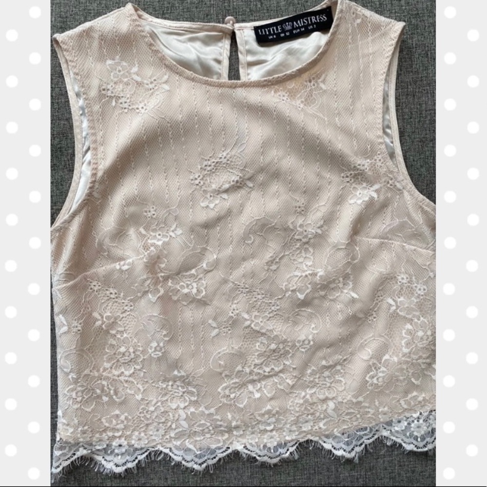 Little Mistress Dressy Lace Tank